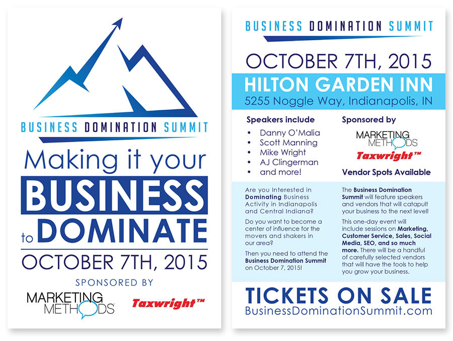 Ad Card Design by Ryan Sellick for Marketing Methods Business Domination Summit