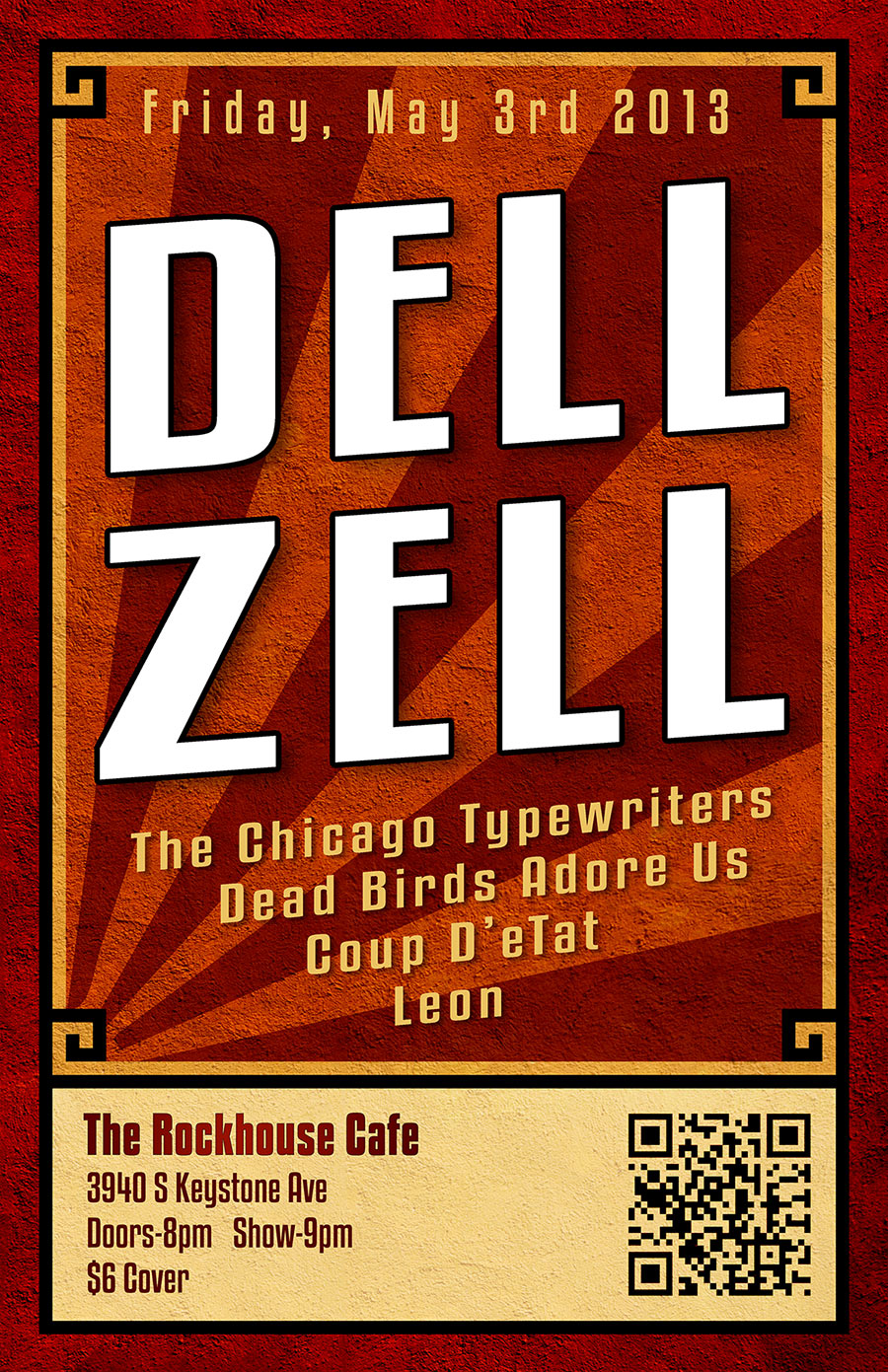 Dell Zell Concert Poster - Graphic Design by Ryan Sellick