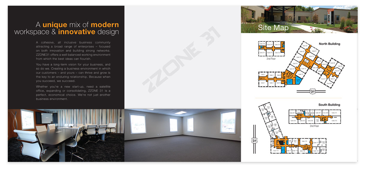 Zone 31 Folder Inside Graphic Design for Print by Ryan Sellick