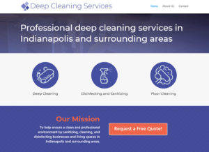 Screen Capture image of the Deep Cleaning Services website